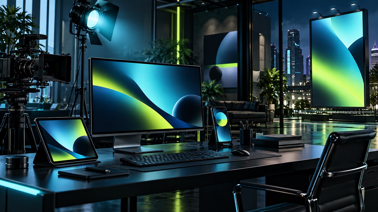 Studio digital et audiovisuel moderne